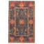 Tapis unique brun / orange en laine noué à la main de style années 2010 de 5 pi 1 po x 8 pi 4 po Sid