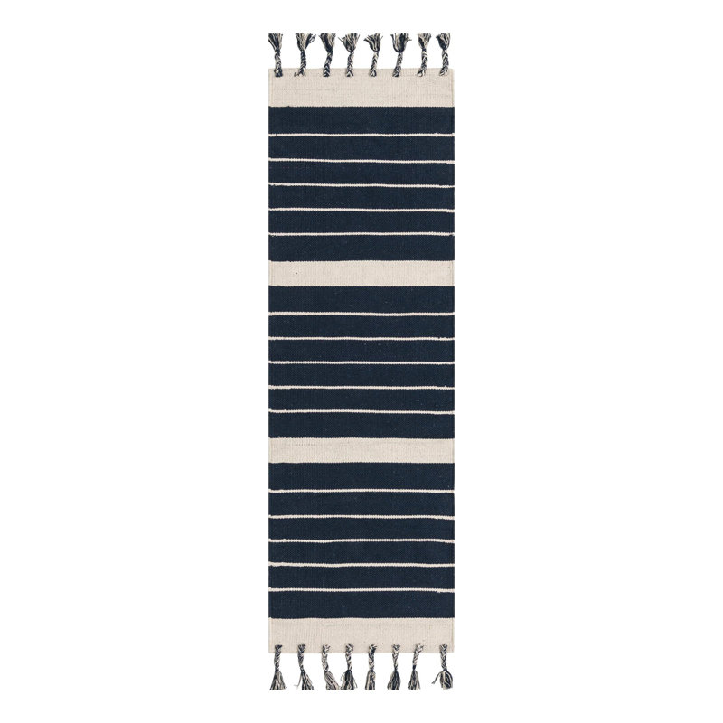 Iustin Cotton Striped Indoor Rug, Runner 2'2" x 6'1"