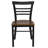 Prompton Three-Slat Ladder Back Metal Restaurant Chair-738419494