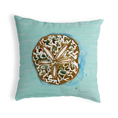 Sand Dollar Outdoor Reversible Throw Pillow