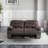 2-Piece Modern Fancy Faux Leather Power Reclining Loveseat With Wide Back