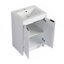 Meuble-lavabo autoportant 24 po avec lavabo en résine et 2 portes à fermeture douce (emballage KD)