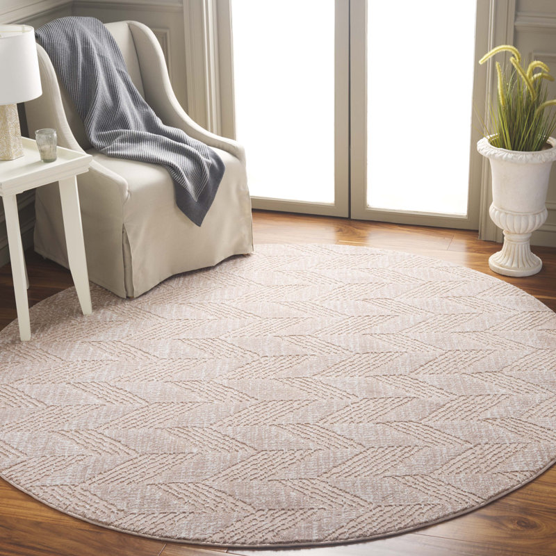 Revive Performance Chevron Rug, Round 6'7"