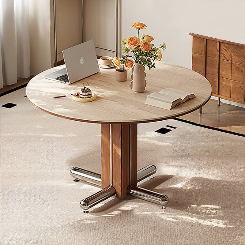 Table de salle à manger Beige Brown, H 29,53 po x L 31,5 po x l 31,5 po