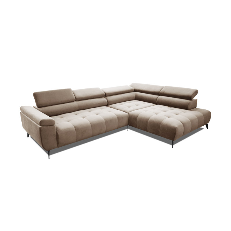 Temecia 3 Seater Corner Sofa , Right Hand Facing, Beige