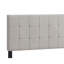 Très grand lit à panneau beige, rembourré en tissu doux, structure, pièce de décoration de chambre à coucher, sommier pour matelas de style oriental de longévité, cuir, planches structurées, décor,