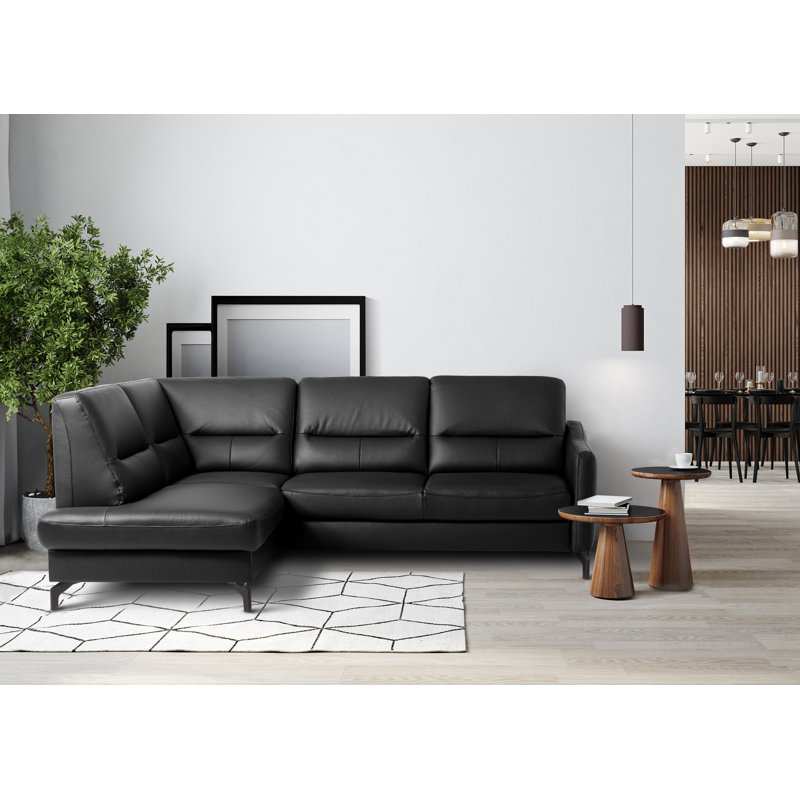4 Seater Corner Sofa , Left Hand Facing, Black