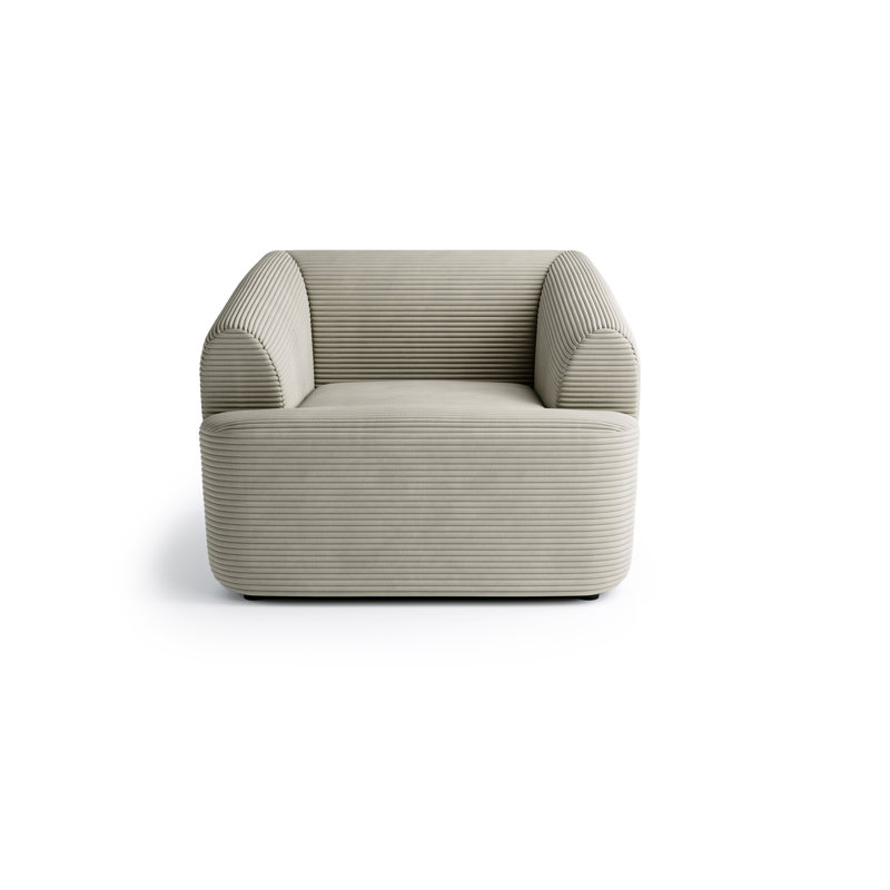 Velvet Armchair, Soft Greige