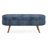 Ottoman Oval Storage Bench,Rubber Wood Legs, Gray (43.5"X16"X16")Dark Blue-1626827278