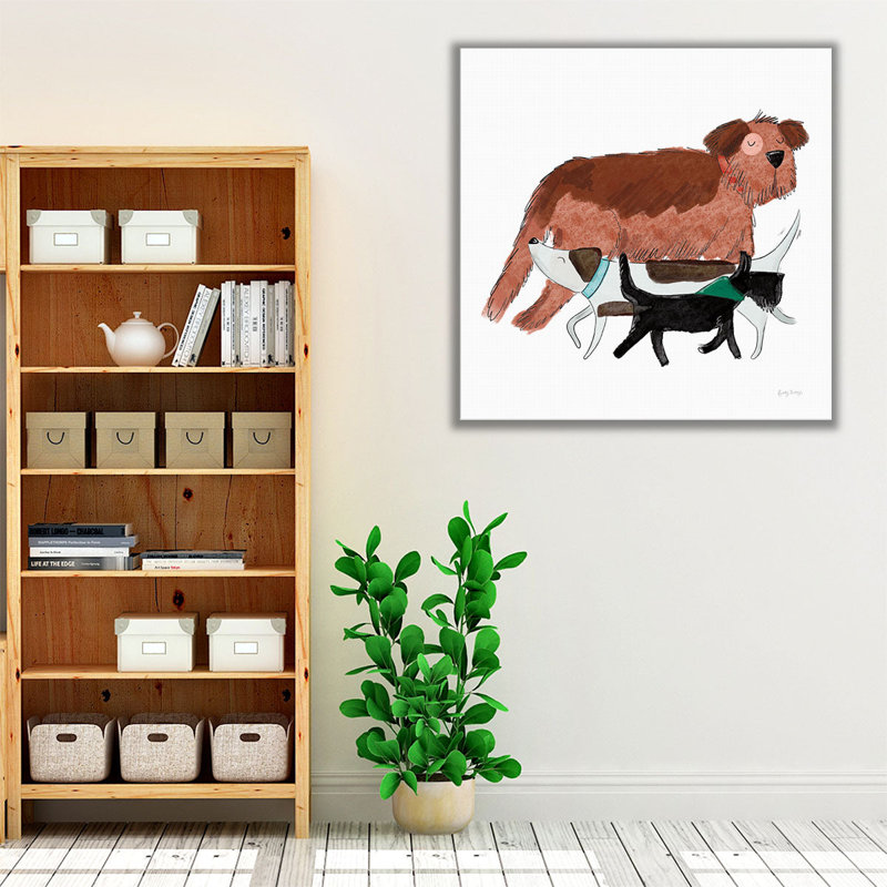 Reproduction d'art sur toile Playful, H 30 po x l 30 po