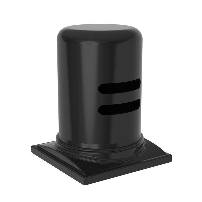 Adams Air Gap Cap and Escutcheon, Gloss Black