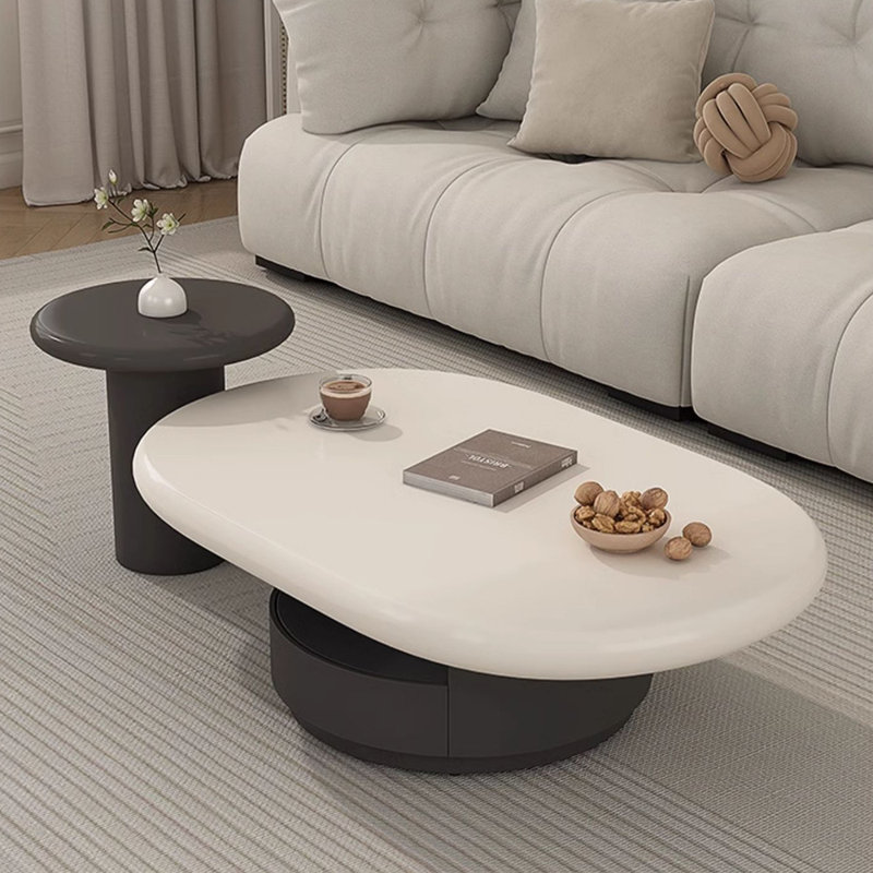 Modern simple high-grade oval coffee table