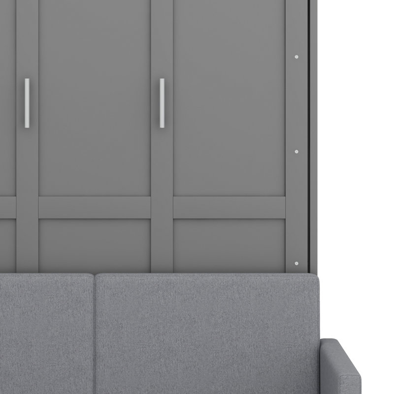 Lit escamotable mural Murphy avec coussin, Gris