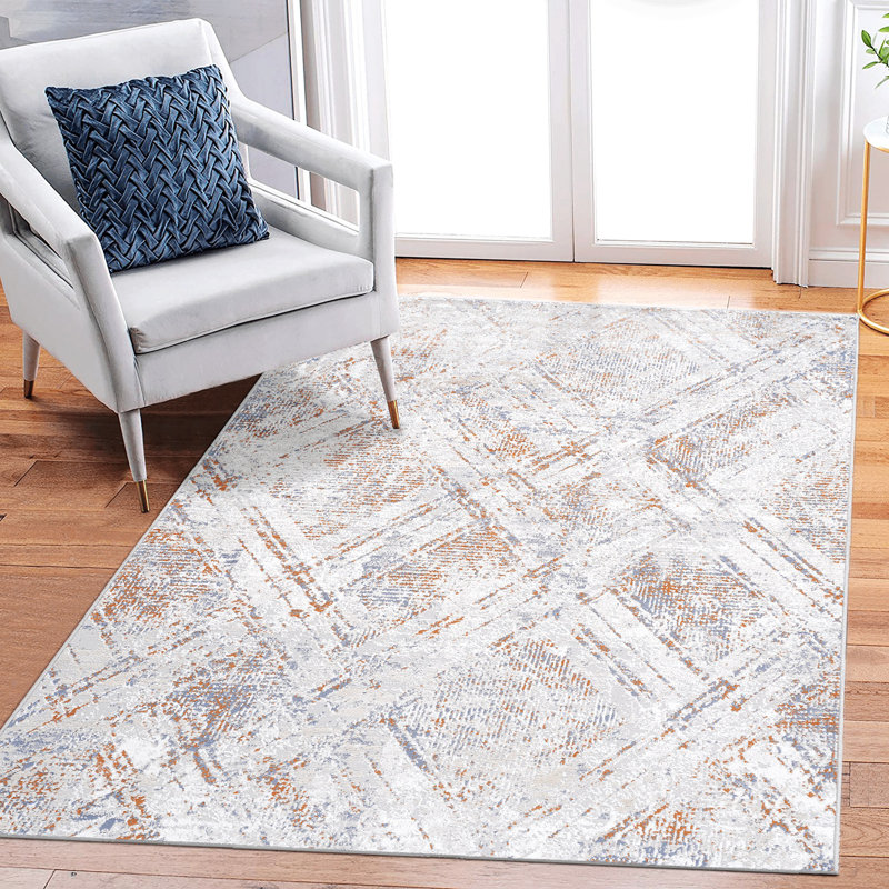 Area Rug, Collection Beige / Geometric, Rectangle 5'3" x 7'6"