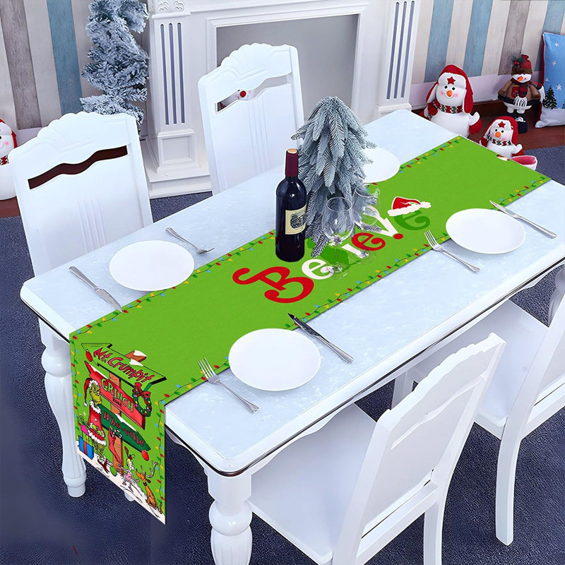 Chemin de table de Noël Merry Christmas
