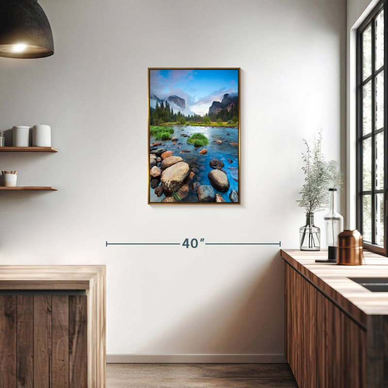 Merced Riverside, Floating Frame Gold, 21 po x 31 po