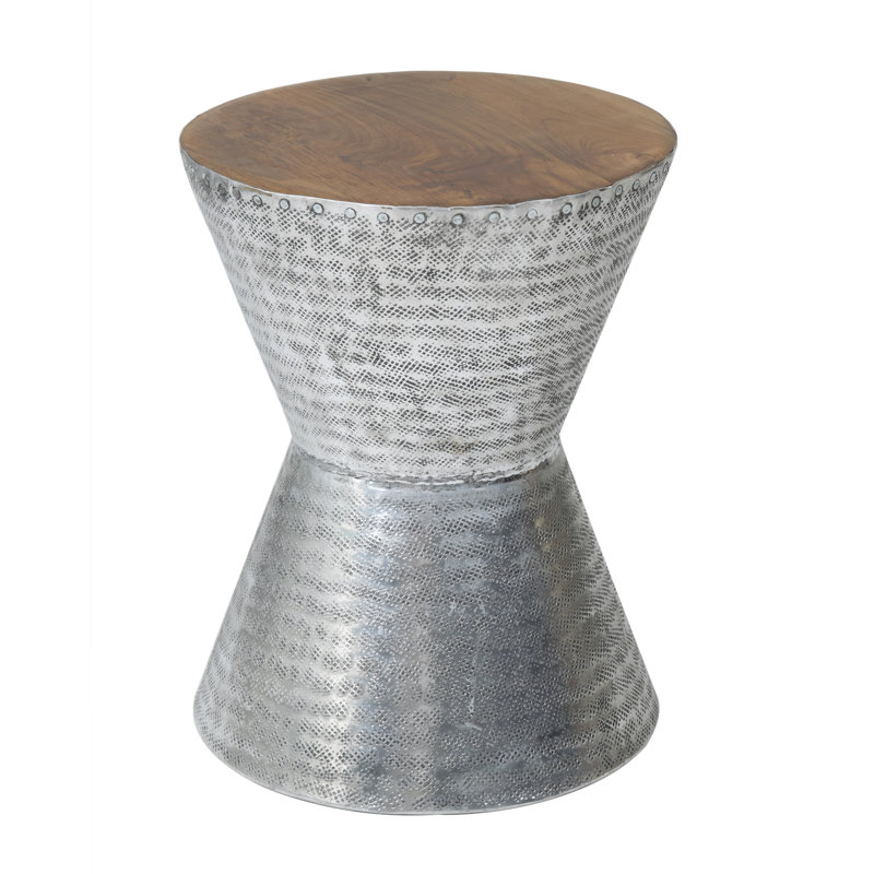 Brigid Industrial Accent Table - Handcrafted for Authentic Industrial Charm