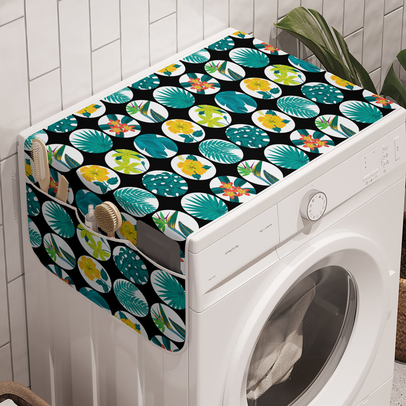 Paquet de 2 boîtes de rangement moutarde sarcelle et noire 47 po x 18,5 po East Urban Home