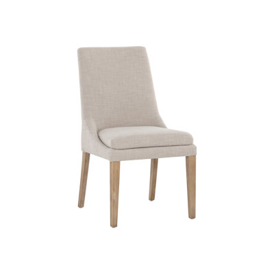 Chaise parsons rembourrée en tissu de 19,75 po de hauteur en taupe Kevyon