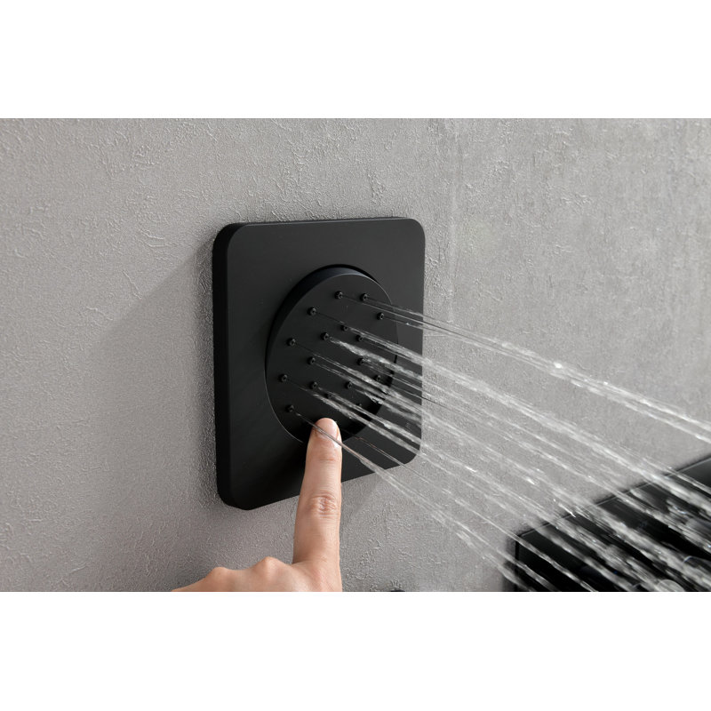 Complete Shower System, Matt Black