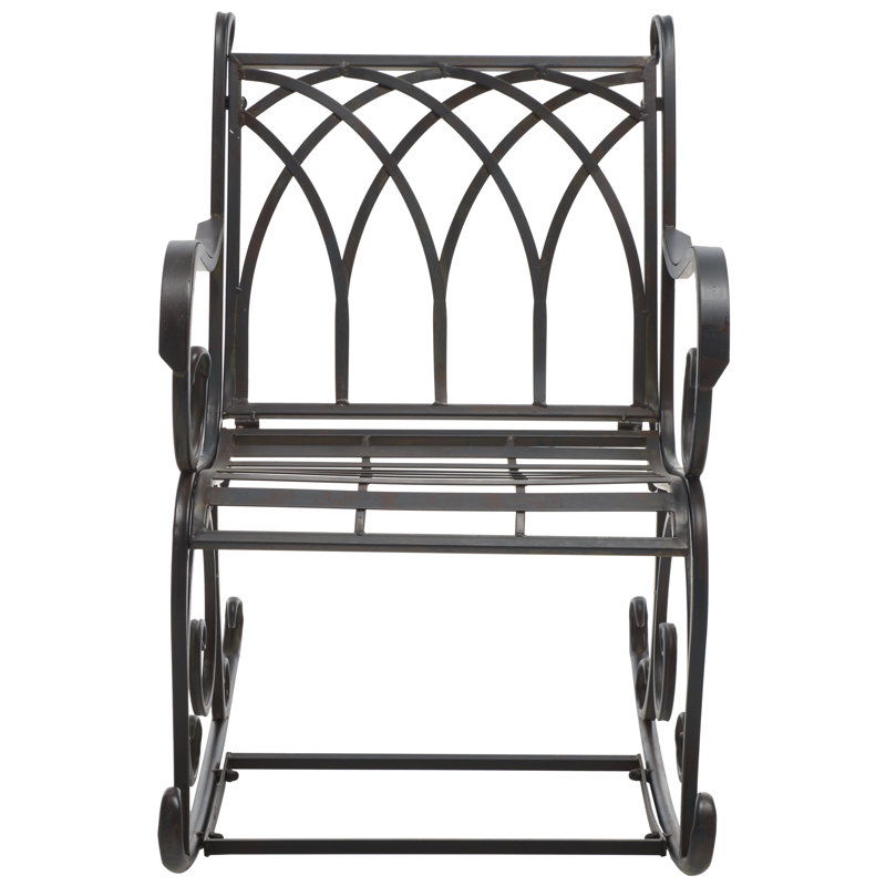 Astoria Grand Medrano Rocking Chair, Black Rust