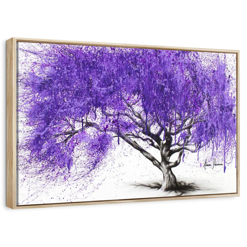 Rendez-vous au Jacaranda, Cadre flottant en bois naturel, 31 po x 21 po