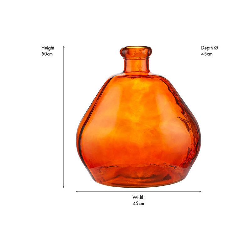 Glass Floor Vase 1, Orange
