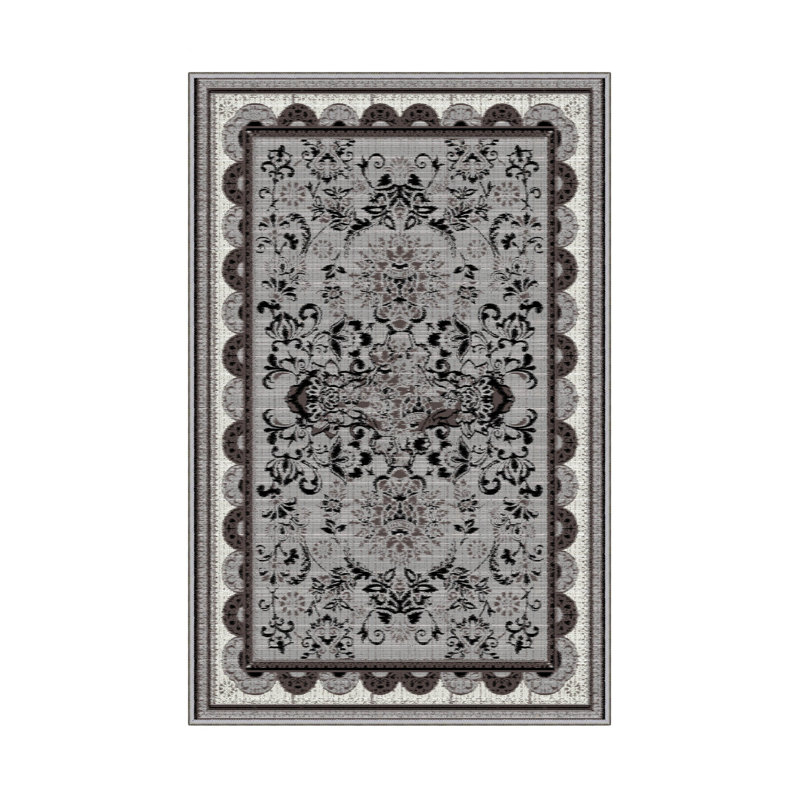 Luxurious Woven Carpet Rug, 2.6 x 4.0 ft | 100% Polyester, 0.4 in Pile Height | Antibacterial & Non-Slip PVC Dot Underside | Machine Washable, 3D Digital Printing | Perfect for Living Room & Bedroom Decor
