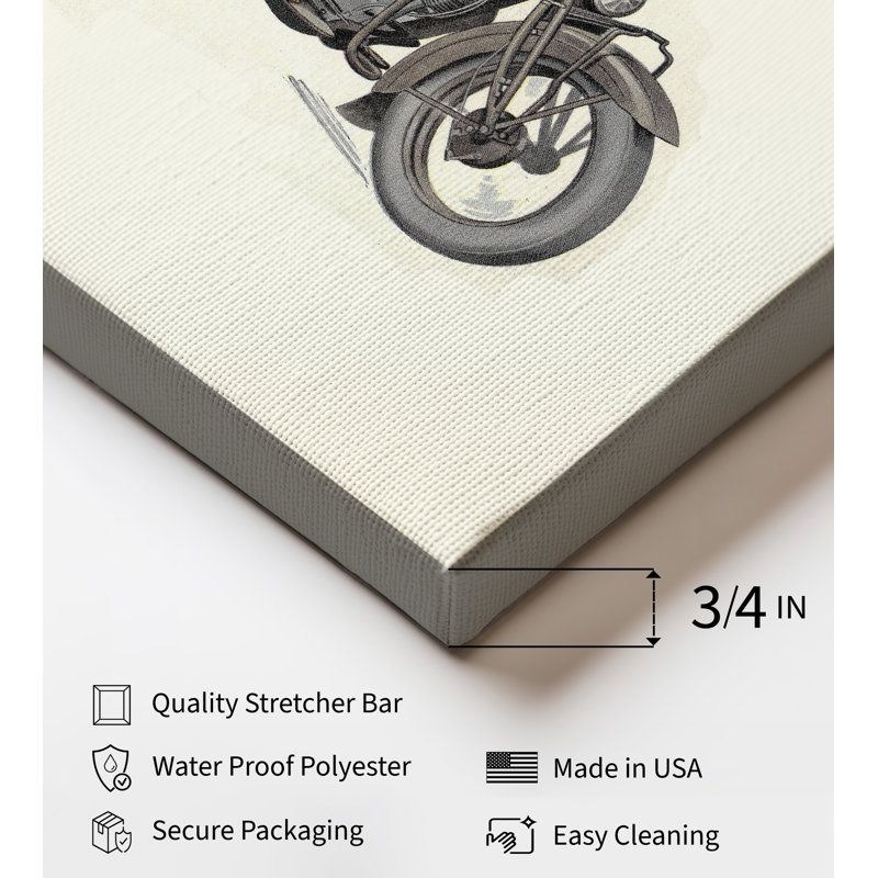 Fée à moto, Sans cadre, Canevas, H 08 po x l 10 po