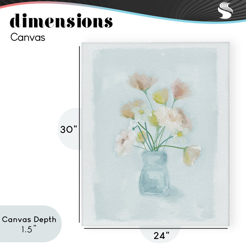 Jolies fleurs dans un vase, design par Leah Straatsma, H 30 po x l 24 po