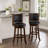 Abner Swivel Upholstered Faux Leather Counter Stool