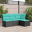 Tabouret de patio avec coussin 21,7 po x 21,7 po x 14,6 po Ebern Designs-769830081-769830093