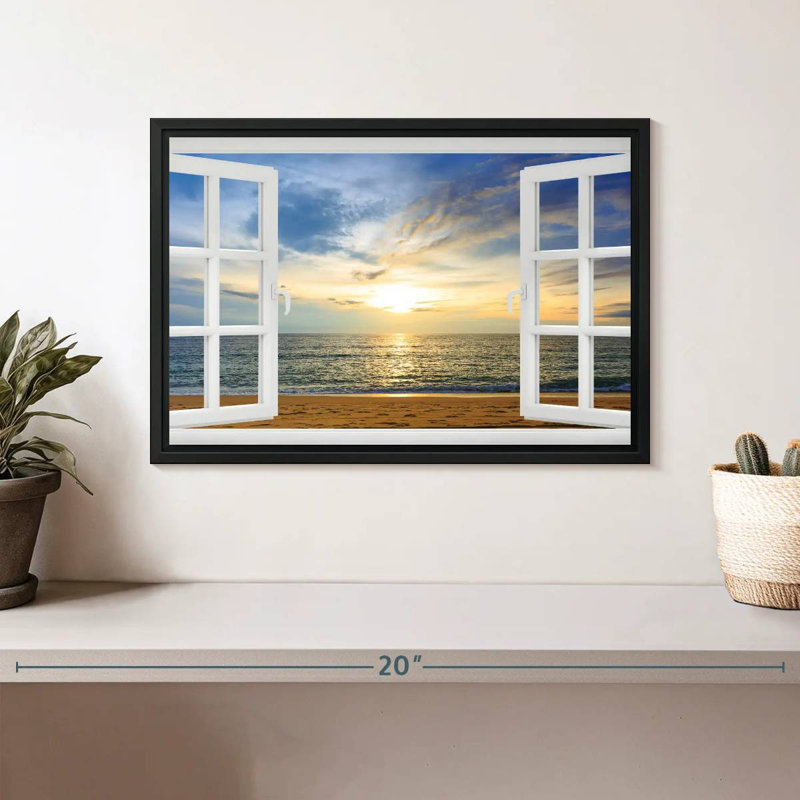 Window To Ethereal Bleeker, Floating Frame Black, 13" X 9"