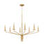 Lustre en or brossé 8 lumières Alexander