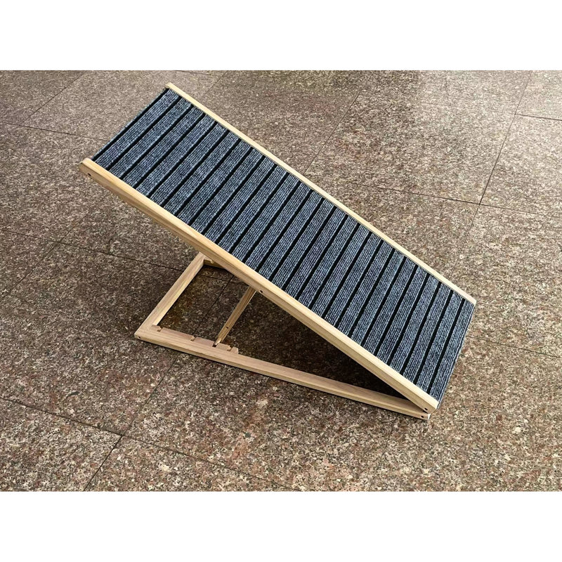 Rampe pliable pour chien avec tapis antidérapant - très large, réglable, pour les petits chiens de 80 lb ou moins