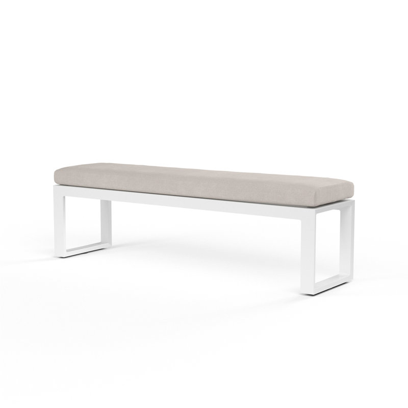 Banc de pique-nique en aluminium Camela, Toile Sunbrella® naturel