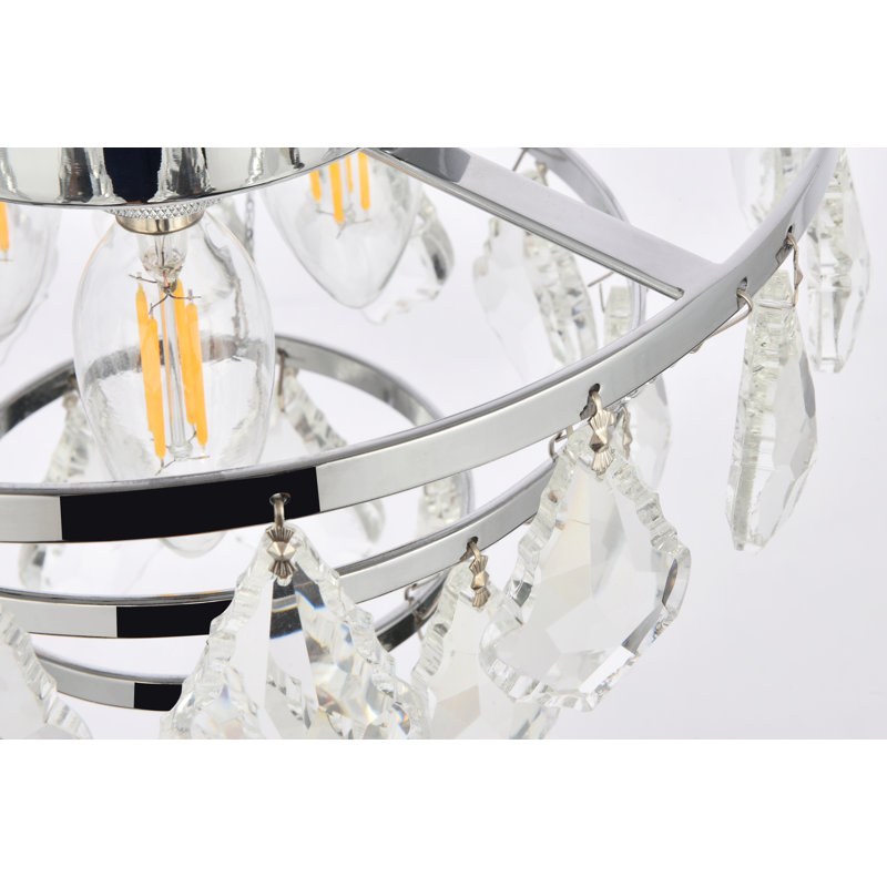 Bryd Flush Mount, Chrome, 9" H x 10" W x 10" D