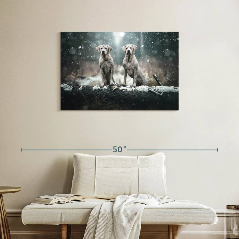 Brampt Muddy Labrador Dogs, 24" H x 36" W