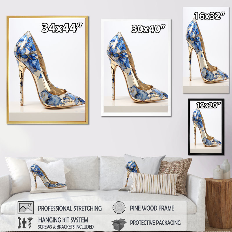 «Fashion Chic High Heel I», reproduction sur toile, Toile tendue, H 20 po x l 12 po x P 1 po