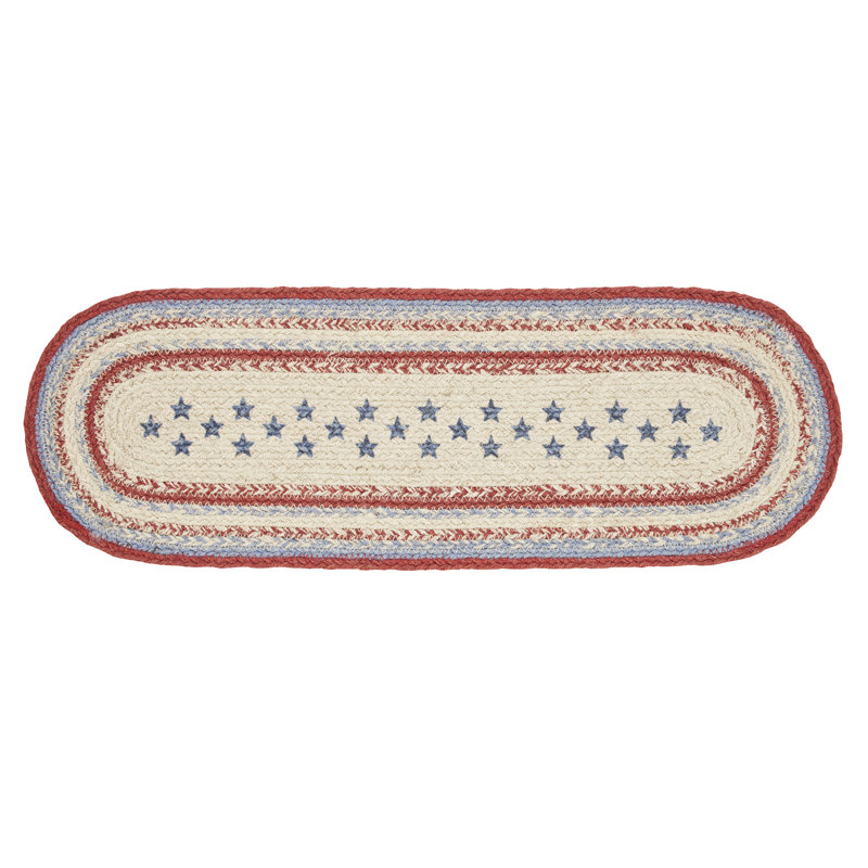 Celebration Jute Oval Table Runner, 24" L x 8" W