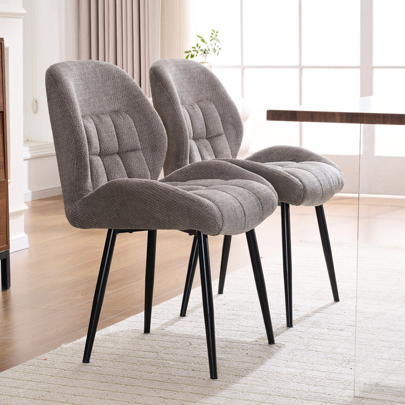 Chaise d'appoint rembourrée Comfort Stabilité Chenille, Gris