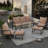 High Quality 5 Piece Outdoor Conversation Furniture Set with Removable Cushions