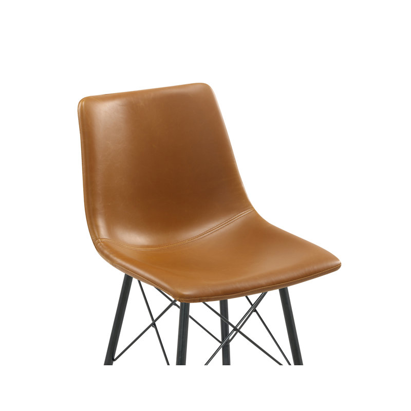 Tabouret de comptoir pivotant en similicuir 26 po Senetra Oconnor (ensemble de 2), Tanné