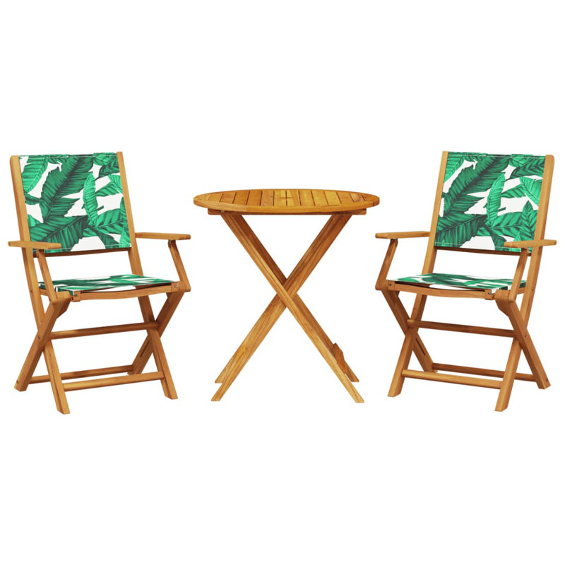 Javier 2 - Person Wood Patio Dining Set with