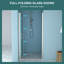 Porte de douche avec verre trempé l 34 po x H 72 po, nickel brossé - peu encombrant, réglable, finition attrayante