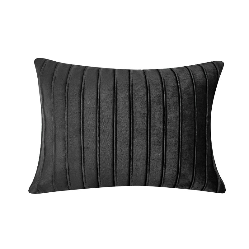 Housse de coussin en velours | Housses de coussin décoratif | 14 po x 20 po, rectangulaire | Pièce unique | Avec coussin décoratif