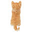Statue de chaton marbré enjoué