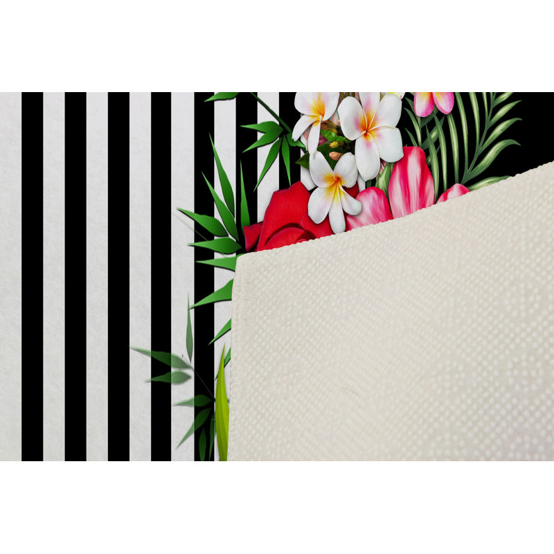 Premium Hall Carpet, 3.3 x 6.6 Feet, 100% Polyester, 0.3 in Pile Height | Antibacterial, Non-Slip Underside, Machine Washable | Elegant 3D Digital Print Design, Perfect for Entryways & Living Rooms