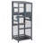 Wood Bird Cage with Universal Wheels-Gray