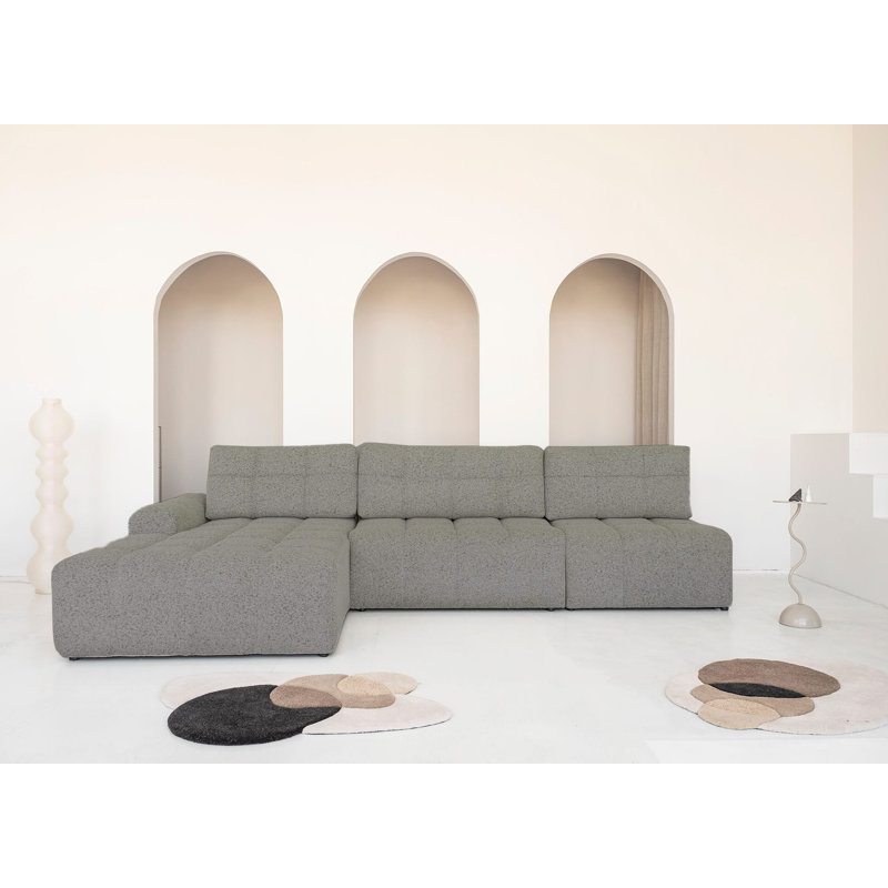 5 Seater Sofa Bed, Left -sided, in Grey